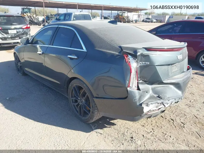 1G6AB5SXXH0190698 2017 Cadillac Ats Luxury