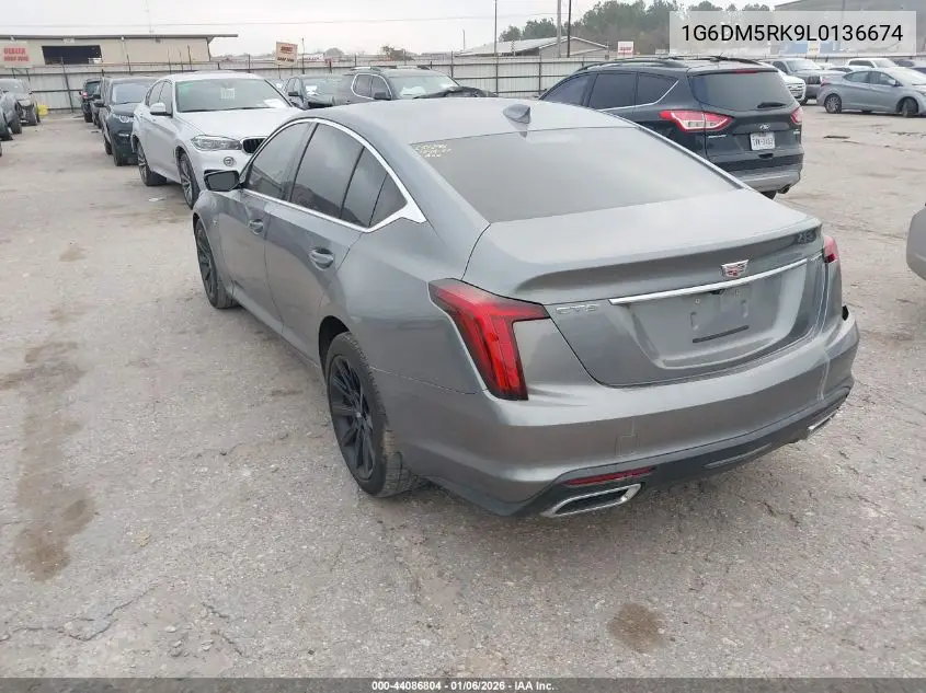2020 Cadillac Ct5 Luxury VIN: 1G6DM5RK9L0136674 Lot: 44086804