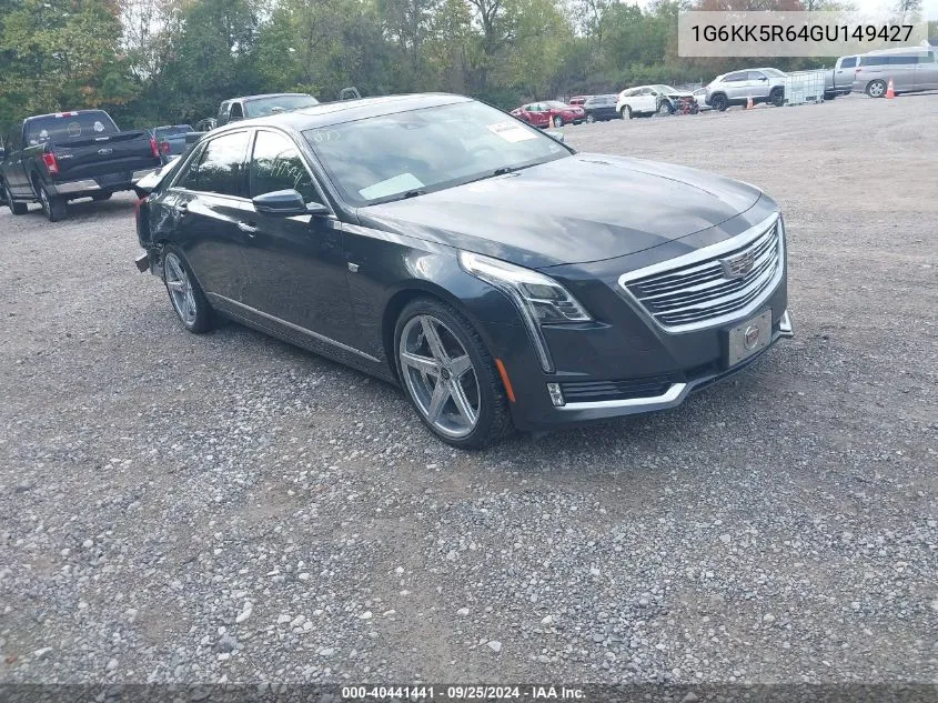 1G6KK5R64GU149427 2016 Cadillac Ct6 Platinum