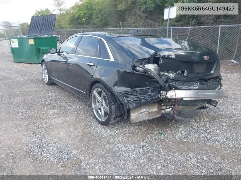 1G6KK5R64GU149427 2016 Cadillac Ct6 Platinum