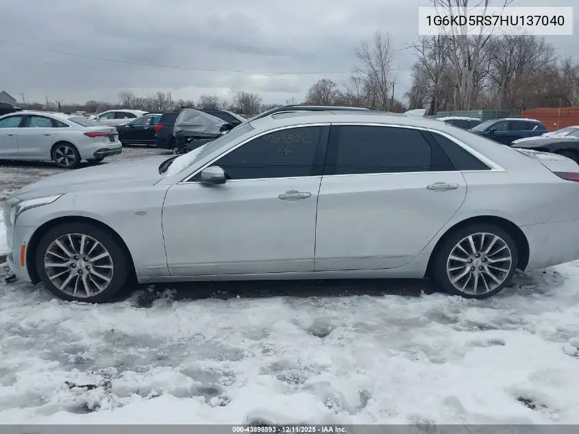 1G6KD5RS7HU137040 2017 Cadillac Ct6 Luxury