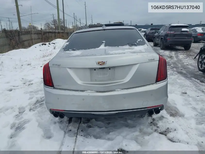 1G6KD5RS7HU137040 2017 Cadillac Ct6 Luxury