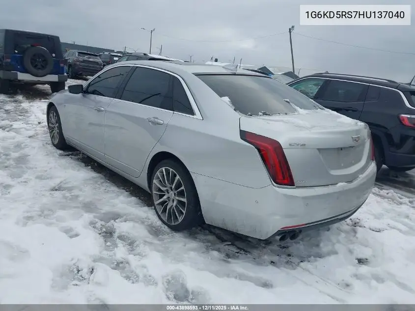 1G6KD5RS7HU137040 2017 Cadillac Ct6 Luxury