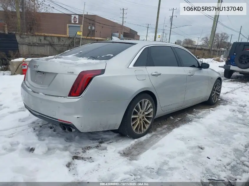 1G6KD5RS7HU137040 2017 Cadillac Ct6 Luxury