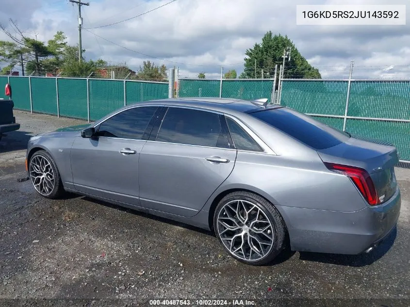 1G6KD5RS2JU143592 2018 Cadillac Ct6 Luxury