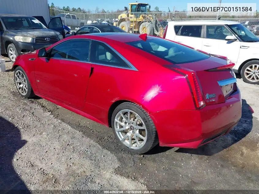 1G6DV1EP7C0151584 2012 Cadillac Cts-V