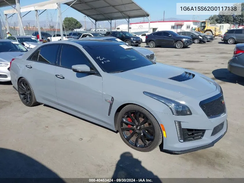 1G6A15S62G0117138 2016 Cadillac Cts-V