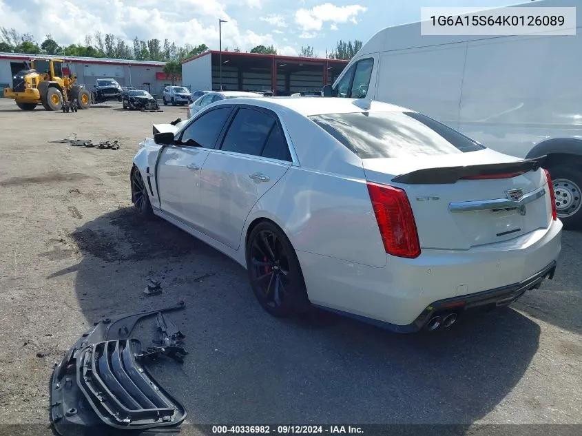 1G6A15S64K0126089 2019 Cadillac Cts-V