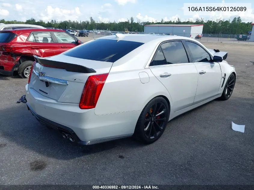 1G6A15S64K0126089 2019 Cadillac Cts-V