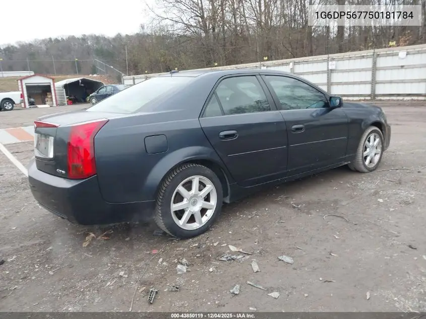 1G6DP567750181784 2005 Cadillac Cts Standard