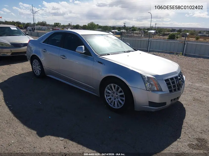 1G6DE5E58C0102402 2012 Cadillac Cts Luxury