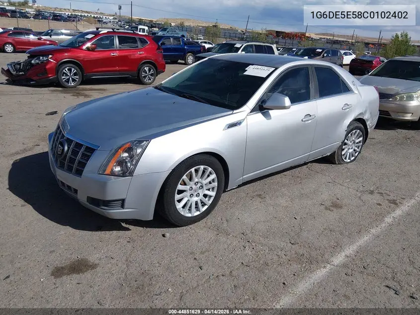 1G6DE5E58C0102402 2012 Cadillac Cts Luxury