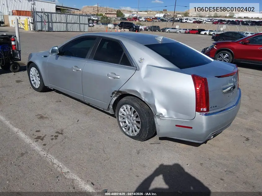 1G6DE5E58C0102402 2012 Cadillac Cts Luxury