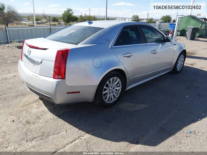 1G6DE5E58C0102402 2012 Cadillac Cts Luxury