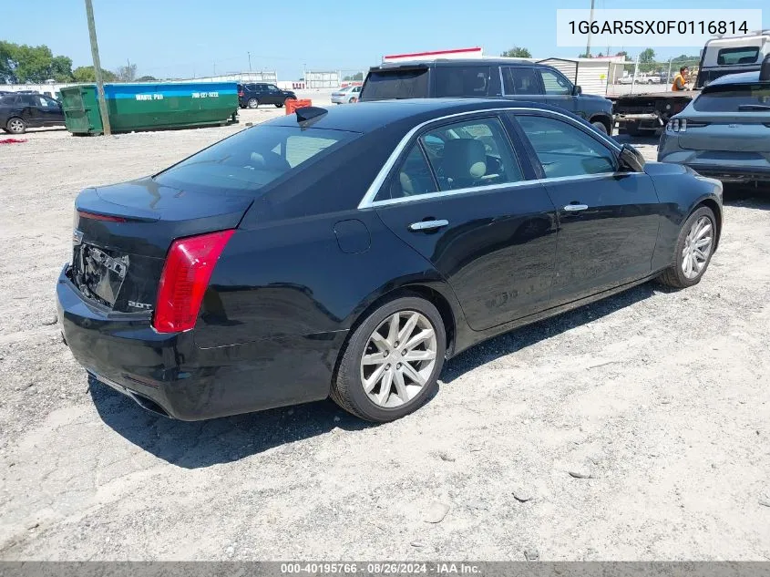 1G6AR5SX0F0116814 2015 Cadillac Cts Luxury