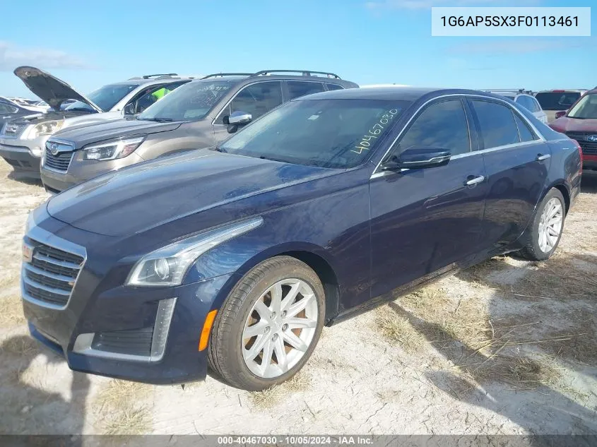 1G6AP5SX3F0113461 2015 Cadillac Cts