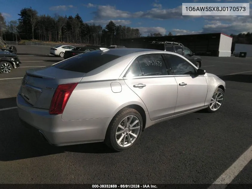 2018 Cadillac Cts Standard VIN: 1G6AW5SX8J0170573 Lot: 39332459