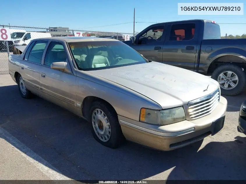 1G6KD54YXWU789210 1998 Cadillac Deville Standard