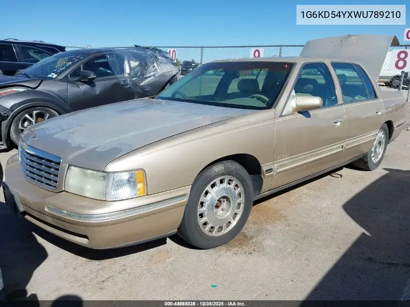 1G6KD54YXWU789210 1998 Cadillac Deville Standard
