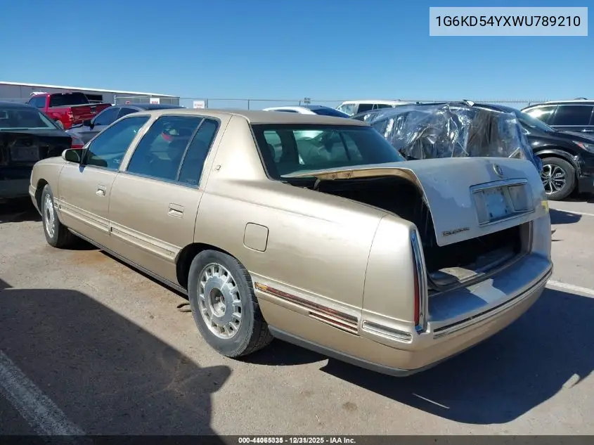 1G6KD54YXWU789210 1998 Cadillac Deville Standard