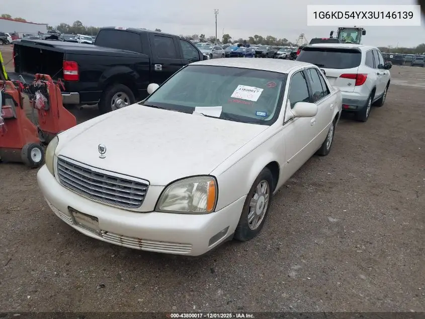 1G6KD54YX3U146139 2003 Cadillac Deville Standard