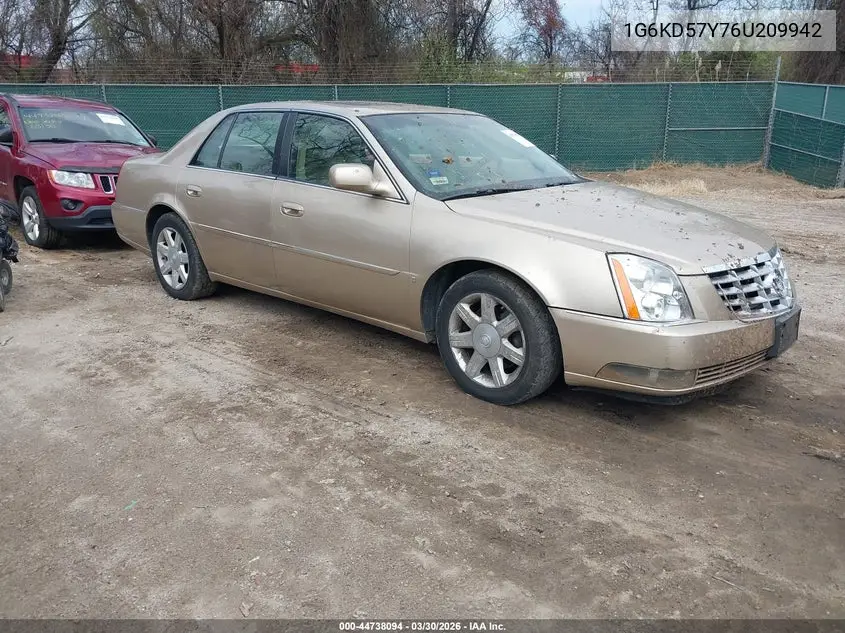 1G6KD57Y76U209942 2006 Cadillac Dts Standard