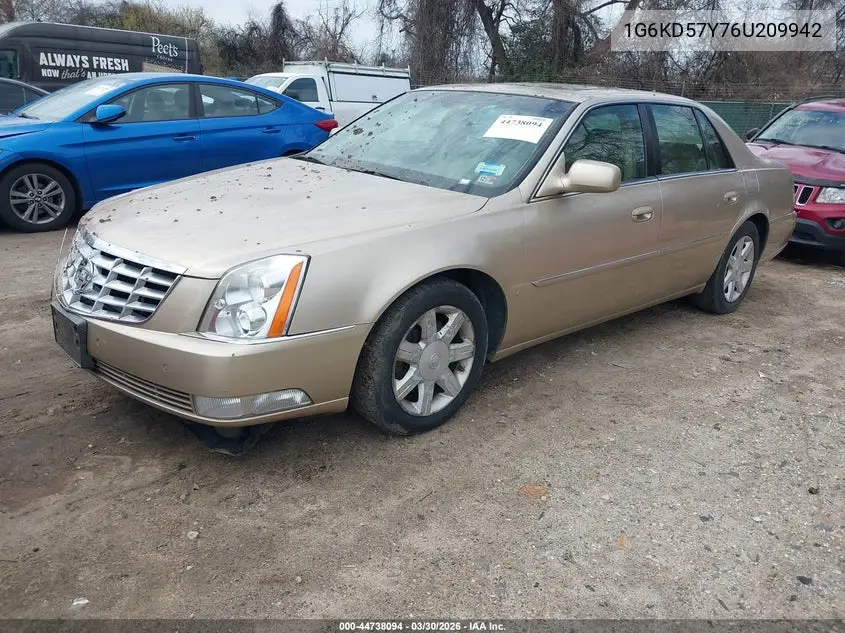 1G6KD57Y76U209942 2006 Cadillac Dts Standard