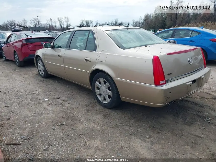 1G6KD57Y76U209942 2006 Cadillac Dts Standard