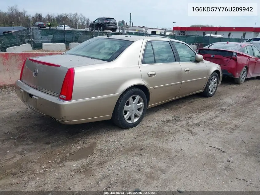 1G6KD57Y76U209942 2006 Cadillac Dts Standard