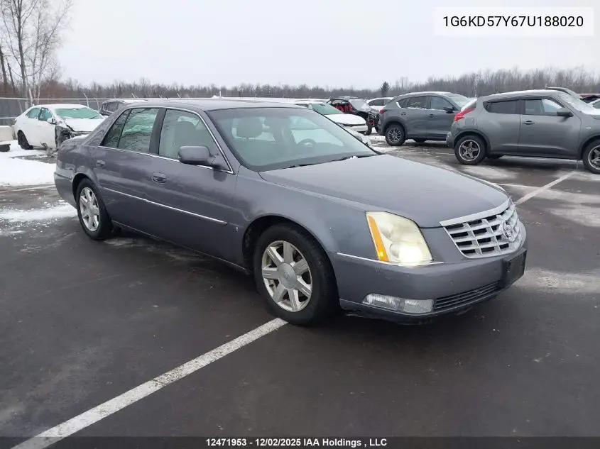 1G6KD57Y67U188020 2007 Cadillac Dts Luxury I