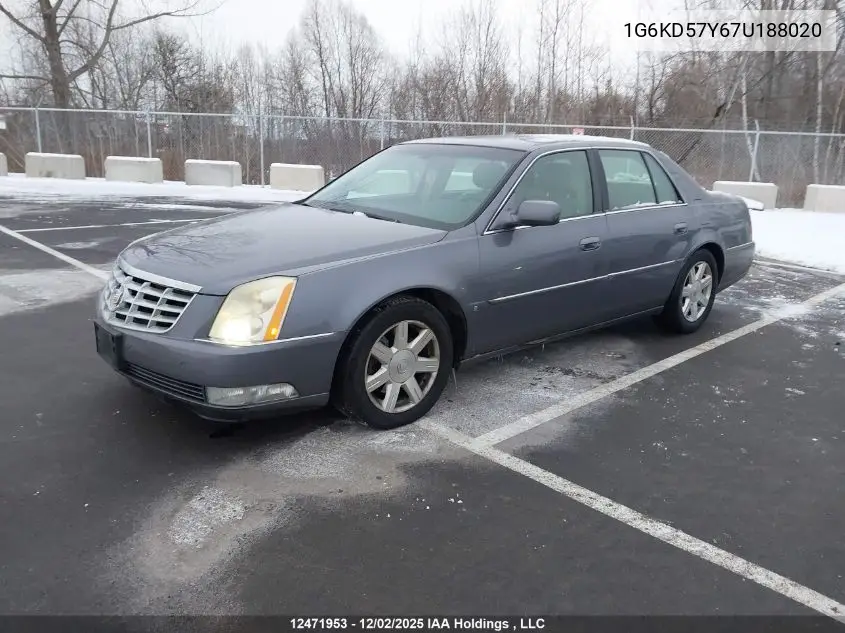 1G6KD57Y67U188020 2007 Cadillac Dts Luxury I