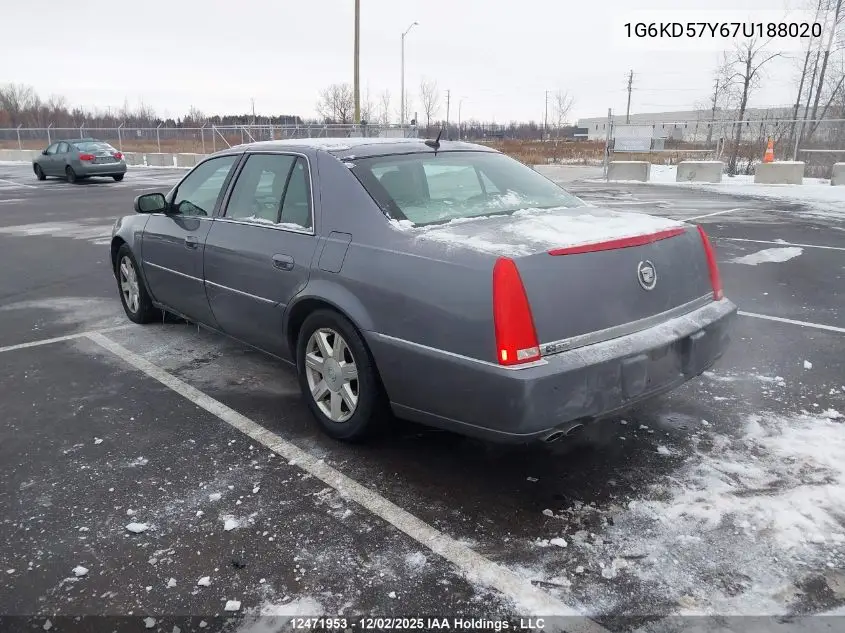 1G6KD57Y67U188020 2007 Cadillac Dts Luxury I