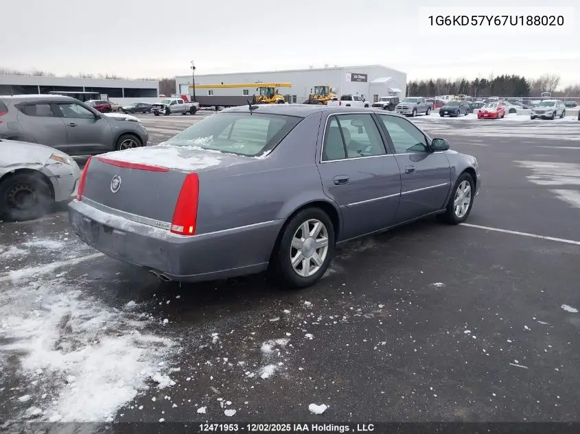 1G6KD57Y67U188020 2007 Cadillac Dts Luxury I