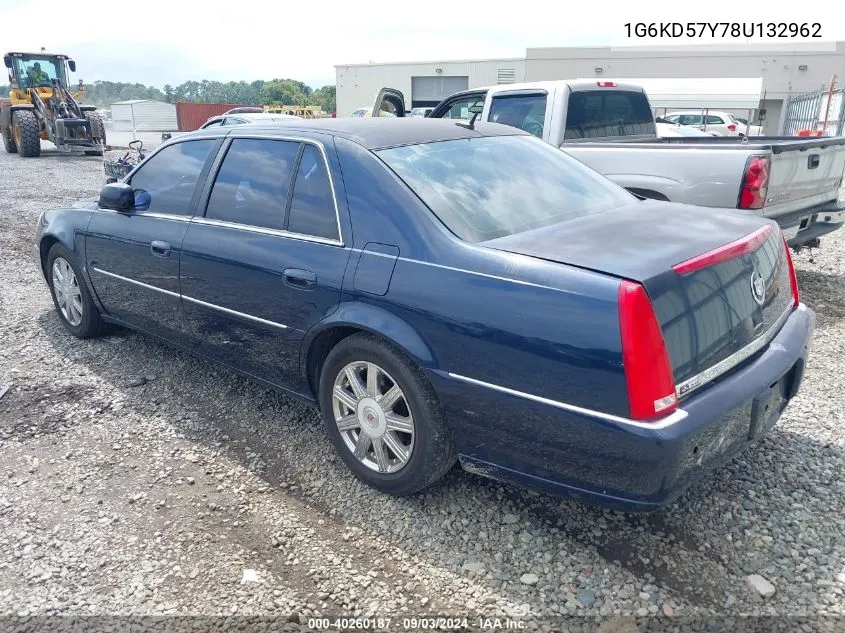 1G6KD57Y78U132962 2008 Cadillac Dts 1Sd