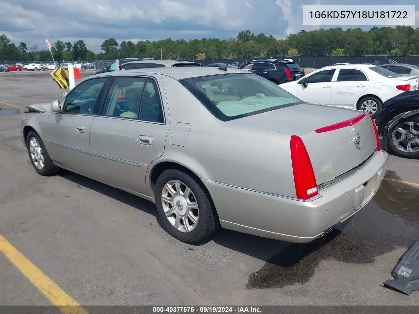 1G6KD57Y18U181722 2008 Cadillac Dts 1Sb