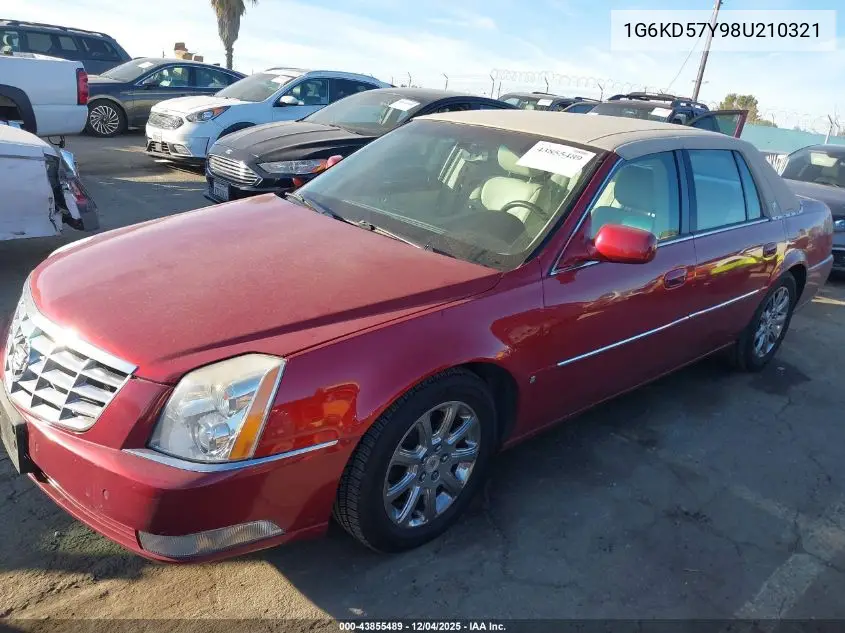 1G6KD57Y98U210321 2008 Cadillac Dts 1Sb