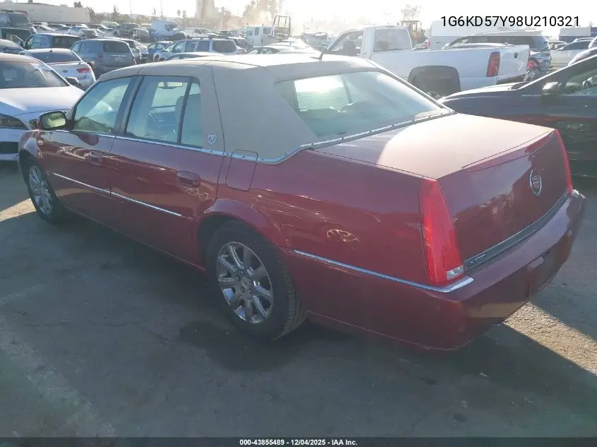 1G6KD57Y98U210321 2008 Cadillac Dts 1Sb