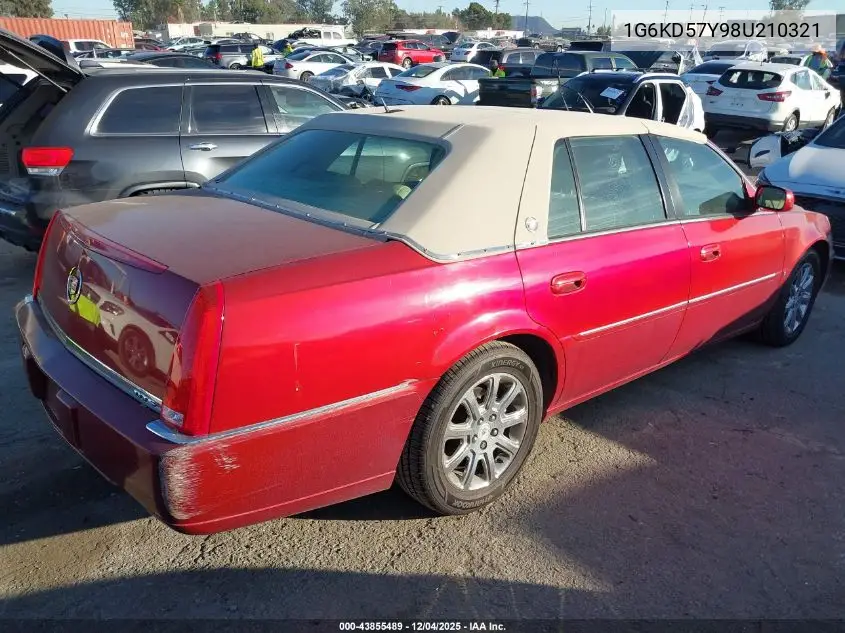 1G6KD57Y98U210321 2008 Cadillac Dts 1Sb