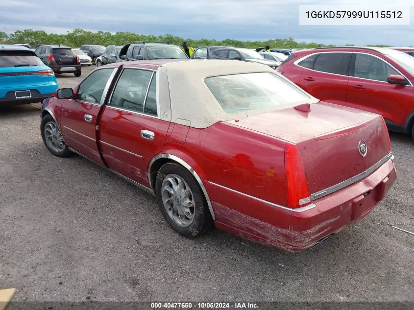 1G6KD57999U115512 2009 Cadillac Dts 1Se