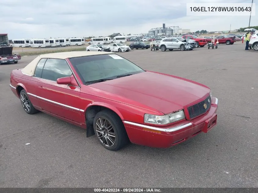 1G6EL12Y8WU610643 1998 Cadillac Eldorado Standard