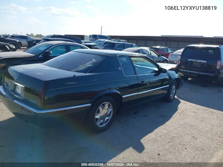 1G6EL12YXYU138819 2000 Cadillac Eldorado Esc