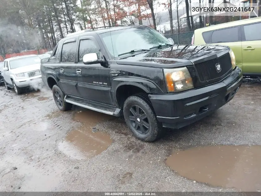 3GYEK63NX2G241647 2002 Cadillac Escalade Ext Standard