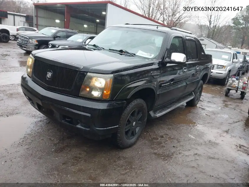 3GYEK63NX2G241647 2002 Cadillac Escalade Ext Standard