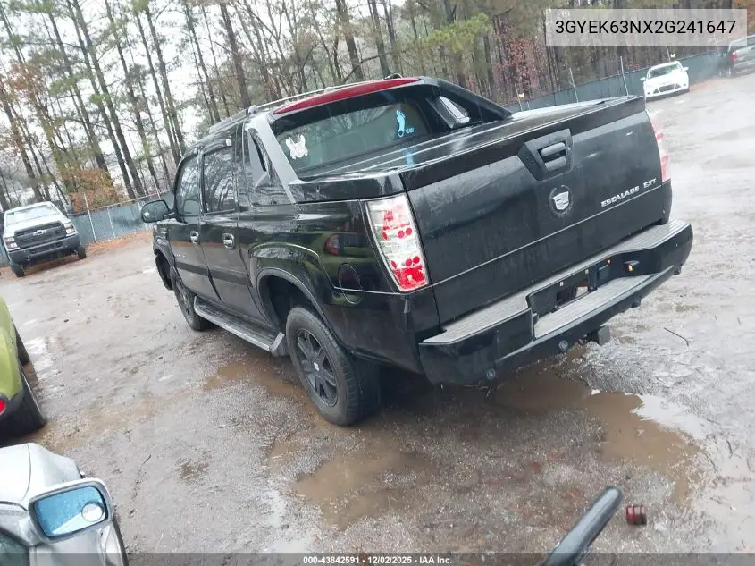 3GYEK63NX2G241647 2002 Cadillac Escalade Ext Standard