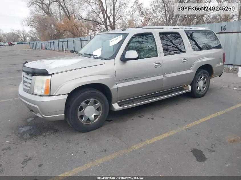 3GYFK66N24G245260 2004 Cadillac Escalade Esv Standard