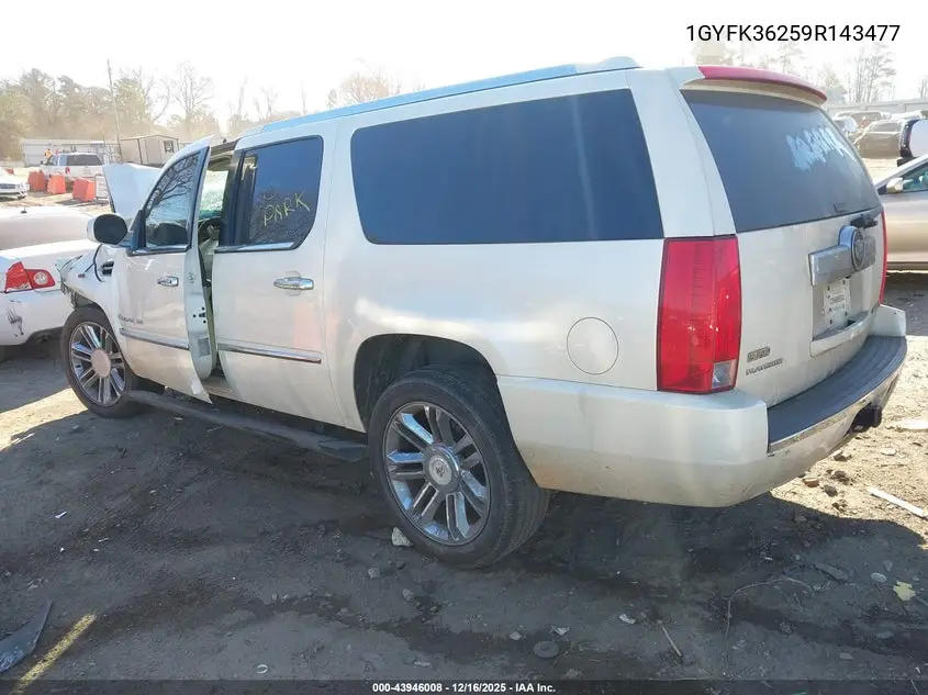 1GYFK36259R143477 2009 Cadillac Escalade Esv Platinum Edition