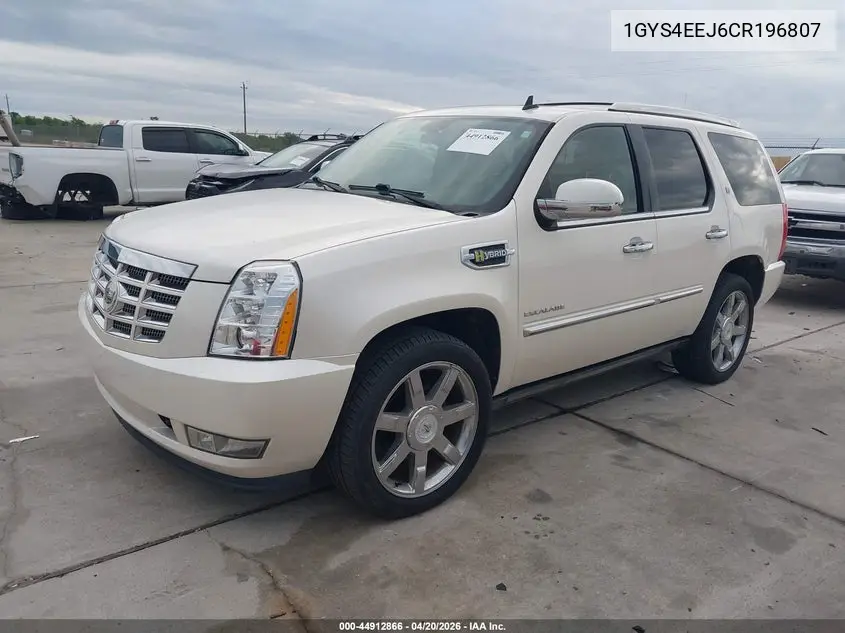 1GYS4EEJ6CR196807 2012 Cadillac Escalade Hybrid Standard