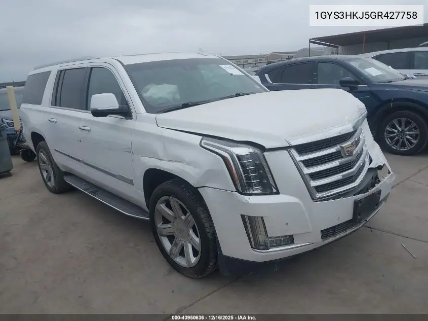 1GYS3HKJ5GR427758 2016 Cadillac Escalade Esv Luxury Collection