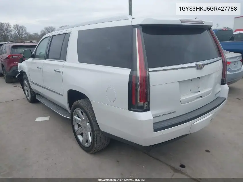 1GYS3HKJ5GR427758 2016 Cadillac Escalade Esv Luxury Collection