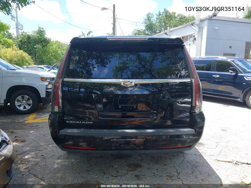 1GYS3GKJ9GR351164 2016 Cadillac Escalade Esv Standard